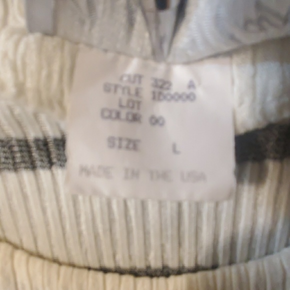 ARTHUR MAX Cream Striped Blouse Size L - Picture 7 of 8